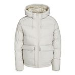 Jack & Jones Erkek JORVESTERBRO PUFFER JACKET SN Ceket, Kırık Beyaz, XXL