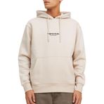JACK & JONES Erkek Jorvesterbro Sweat Hood Noos Sweatshirt, Moonbeam, L