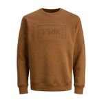 Jack & Jones Erkek JPRBLABLAKE SWEAT CREW NECK Sweatshirt, Kahverengi, XL