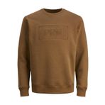 Jack & Jones Erkek JPRBLABLAKE SWEAT CREW NECK Sweatshirt, Kahverengi, XXL