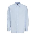 JACK & JONES Erkek Jprblabushwick Stanley Gömlek L/S Sn Uzun Kollu Gömlek, Mavi (Chambray Blue), XL