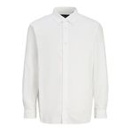 JACK & JONES Erkek Jprblabushwick Stanley Gömlek L/S Sn Uzun Kollu Gömlek, Parlak beyaz, M