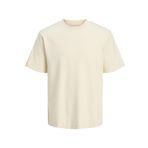 JACK & JONES Erkek Jprblachad Branding Ss bisiklet yaka tişört Sn, Cloud Cream, M