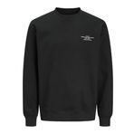 JACK & JONES Erkek Jprblachad Branding Sweat Crew Neck Sn Sweatshirt, Siyah, XL