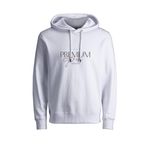JACK & JONES Erkek Jprblaharold Sweat Hood FST kapüşonlu kazak, Beyaz, XL