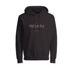 JACK & JONES Erkek Jprblaharold Sweat Hood FST kapüşonlu kazak, Siyah, S
