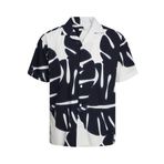 JACK & JONES Erkek Jprblapalma Resort Shirt S/S Sn kısa kollu gömlek, beyaz (Snow White), L