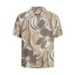 JACK & JONES Erkek Jprblapalma Resort Shirt S/S Sn kısa kollu gömlek, Traverten, S