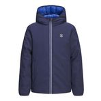JACK & JONES Erkek Jprblubrook ters çevrilebilir ceket, kapitone ceket, Denizci Mavisi, XL