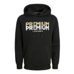 JACK & JONES Erkek JPRBLUGERE SWEAT HOOD PRAU23 Sweatshirt, Black, L