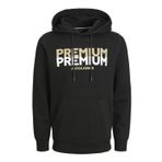 JACK & JONES Erkek JPRBLUGERE SWEAT HOOD PRAU23 Sweatshirt, Black, M