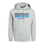 JACK & JONES Erkek JPRBLUGERE SWEAT HOOD PRAU23 Sweatshirt, Light Grey Melange, L
