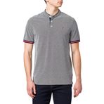 Jack & Jones Erkek JPRBLUWIN MAO POLO SS Polo Gömlek, Mood Indigo/Fit: REG/WHISPER WHITE, M