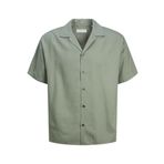 JACK & JONES Erkek JPRCCAARON TENCEL RESORT SHIRT S/S SN Gömlek Yeşil XXL