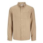 Jack & Jones Erkek JPRCCBROOK TENCEL SHIRT L/S Gömlek, Kahverengi, S