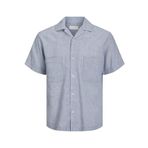 JACK & JONES Erkek JPRCCCAIRO LINEN RESORT SHIRT S/S Gömlek Koyu Mavi L