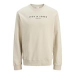 JACK & JONES Erkek Jprccjayson Sweat Crew Neck, Gümüş Astar, L