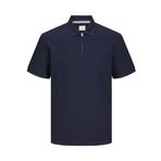 JACK & JONES Erkek Jprccjohnny Yarım Fermuarlı Ss Polo Sn Polo Tişört, Gece Gökyüzü, L