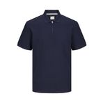 JACK & JONES Erkek Jprccjohnny Yarım Fermuarlı Ss Polo Sn Polo Tişört, Gece Gökyüzü, M