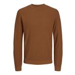 JACK & JONES Erkek Jprcclucas Structure Knit Crew Neck örgü kazak, Nuthatch, XXL