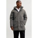 Jack & Jones Erkek Jprccmoon Su Geçirmez Kapüşonlu Kaban 12280904 Füme