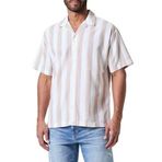 JACK & JONES Erkek JPRCCSUMMER STRIPE RESORT SHIRT S/S LN Gömlek Kahverengi S