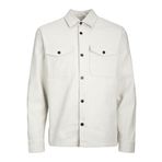 Jack & Jones Erkek JPRROY SOLID OVERSHIRT L/S SN Gömlek, Beyaz Melanj, L