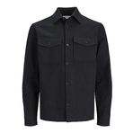 Jack & Jones Erkek JPRROY SOLID OVERSHIRT L/S SN Gömlek, Siyah, L
