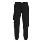 JACK & JONES Erkek Jpstbill Jjmulti konik kargo pantolon, Siyah, L