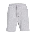 JACK & JONES Erkek Jpstbradley Sweat Sn GMS Şort, gri-2, S
