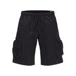 JACK & JONES Erkek JPSTCOLE HART TECH CARGO SHORTS LNG Şort, Black, M