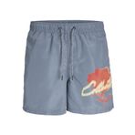 Jack & Jones Erkek JPSTFIJI JJSWIM CORE SS24 LY Deniz Şortu, Gri, S
