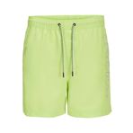 JACK & JONES Erkek JPSTFIJI JJSWIM DOUBLE LOGO SN LY Deniz Şortu Limon Yeşili L