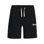 JACK & JONES Erkek Jpstgordon Charge Print Sweat Şort Mid, Siyah, S