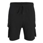 Jack & Jones Erkek Jpstgordon Loui Sweat Şort LNG, Siyah, L, Siyah, L