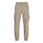 JACK & JONES Erkek Jpstkane Jjjonnie manşetli kargo pantolon, Crockery, 29W / 32L