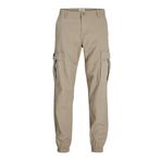 JACK & JONES Erkek Jpstkane Jjjonnie manşetli kargo pantolon, Crockery, 30W / 32L