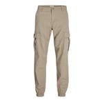 JACK & JONES Erkek Jpstkane Jjjonnie manşetli kargo pantolon, Crockery, 32W / 30L