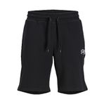 JACK & JONES Erkek JPSTKANE JJJOSH SWEAT SHORTS AMT Şort, Black, S