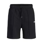 JACK & JONES Erkek Jpstkane Soho Sweat Şort Mid Pls, Siyah, 42