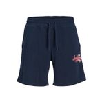 JACK & JONES Erkek JPSTLOGO SWEAT SHORTS 2 COL GMS Şort, Navy Blazer, S