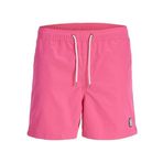JACK & JONES Erkek JPSTMALTA JJSWIM MAGIC SS24 LY Deniz Şortu Fuşya XL