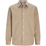 Jack & Jones Erkek Kadife Uzun Kollu Gömlek - Corduroy - 113-Bej