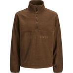 Jack & Jones Erkek Kahverengi Polar Mont Jjalpes Half Zip Fleece Jacket Orta Kalınlık Özellikli - 2XL
