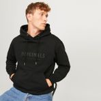 Jack & Jones Erkek Kapüsonlu Gögüs Logo Baskili Sweatshirt - Frederiksberg - M - Black