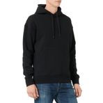 JACK & JONES Erkek kapüşonlu kanguru cebi, Siyah, M