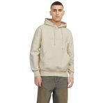 JACK & JONES Erkek kapüşonlu kazak baskılı kapüşonlu kazak, Antik Beyaz, XL