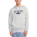 JACK & JONES Erkek kapüşonlu kazak baskılı kapüşonlu kazak, beyaz melanj, M