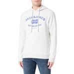 JACK & JONES Erkek kapüşonlu kazak, beyaz melanj, L
