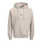JACK & JONES Erkek kapüşonlu kazak JJESOHO Sweat Hood - Relaxed Fit, Moonbeam, S
